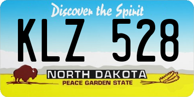 ND license plate KLZ528