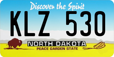 ND license plate KLZ530