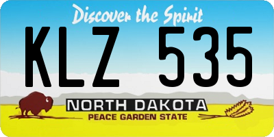 ND license plate KLZ535