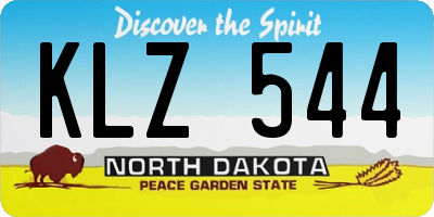 ND license plate KLZ544