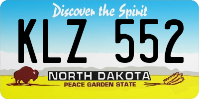ND license plate KLZ552