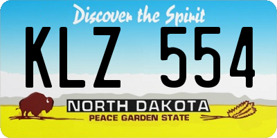 ND license plate KLZ554