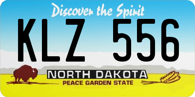 ND license plate KLZ556