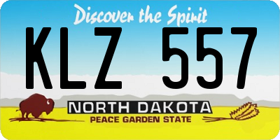 ND license plate KLZ557