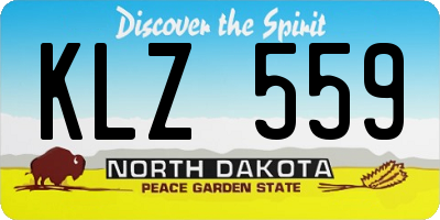 ND license plate KLZ559