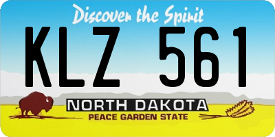 ND license plate KLZ561