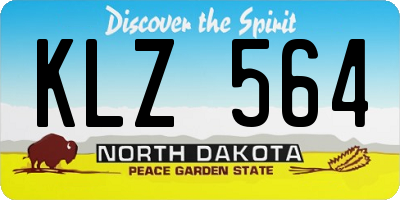 ND license plate KLZ564