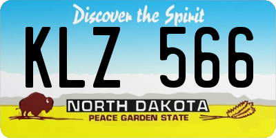 ND license plate KLZ566