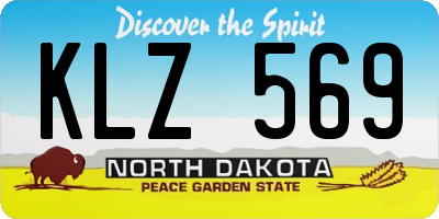 ND license plate KLZ569