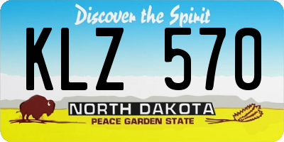 ND license plate KLZ570