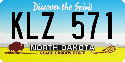 ND license plate KLZ571