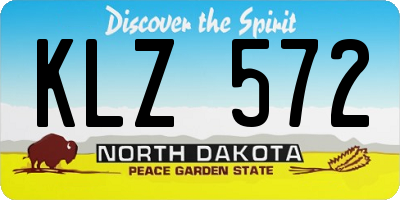 ND license plate KLZ572