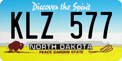 ND license plate KLZ577