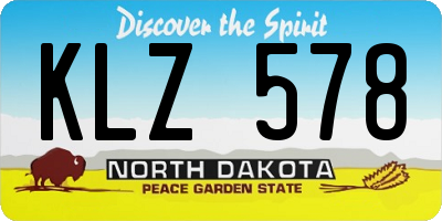 ND license plate KLZ578