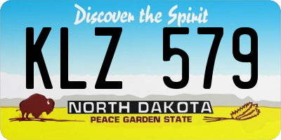 ND license plate KLZ579