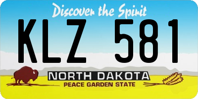 ND license plate KLZ581
