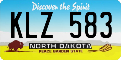 ND license plate KLZ583