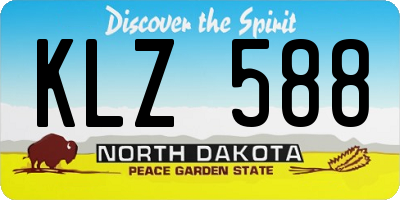ND license plate KLZ588