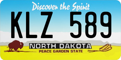 ND license plate KLZ589