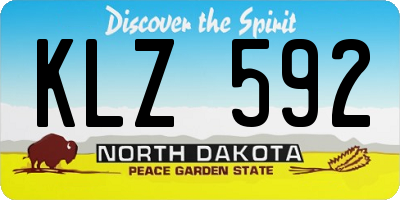 ND license plate KLZ592