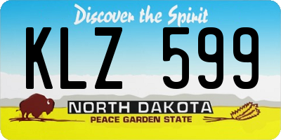 ND license plate KLZ599