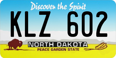 ND license plate KLZ602