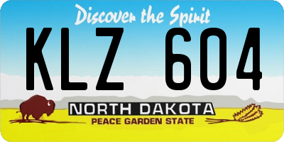 ND license plate KLZ604