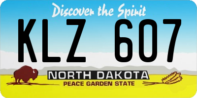 ND license plate KLZ607