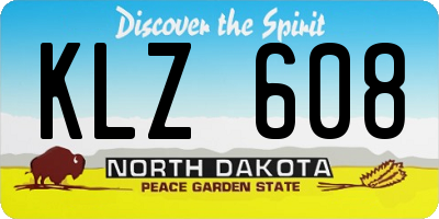 ND license plate KLZ608