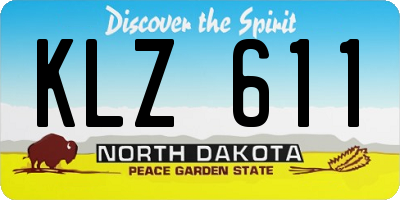 ND license plate KLZ611