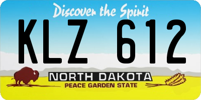 ND license plate KLZ612