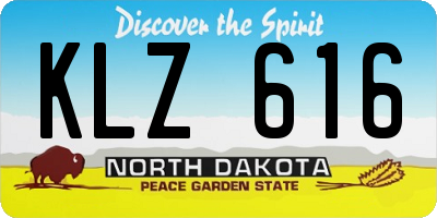 ND license plate KLZ616