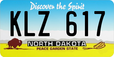 ND license plate KLZ617