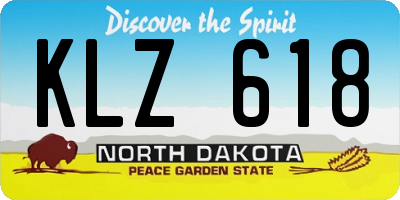 ND license plate KLZ618