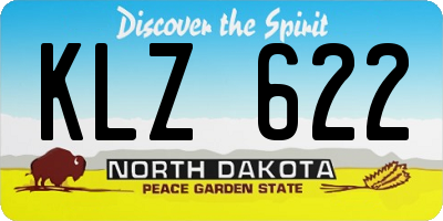 ND license plate KLZ622