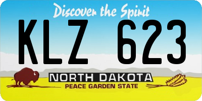 ND license plate KLZ623