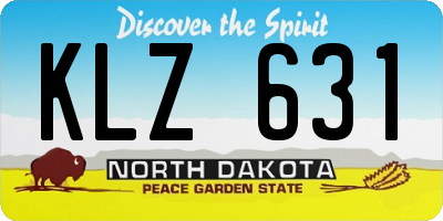 ND license plate KLZ631