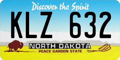 ND license plate KLZ632