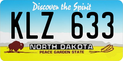 ND license plate KLZ633