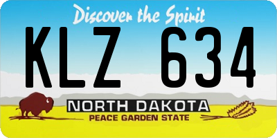 ND license plate KLZ634