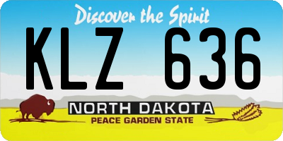 ND license plate KLZ636