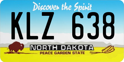 ND license plate KLZ638