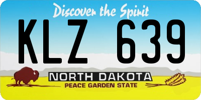 ND license plate KLZ639