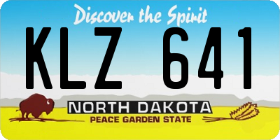 ND license plate KLZ641