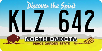 ND license plate KLZ642