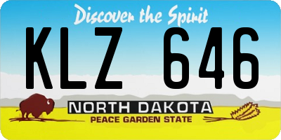 ND license plate KLZ646