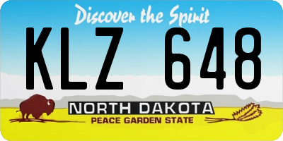 ND license plate KLZ648