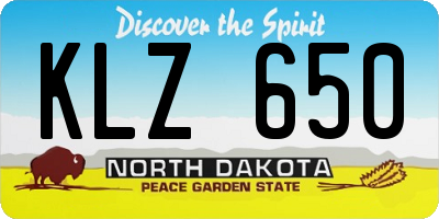 ND license plate KLZ650