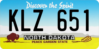 ND license plate KLZ651