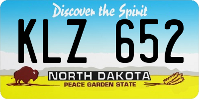 ND license plate KLZ652